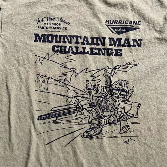 Mountain Man Challenge T Shirt Bike Racing Fat Tire Farm Portland Oregon Small - Picture 4 of 8